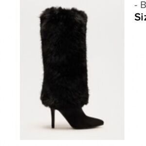 Fashion Nova Fur Wrapped High Heel Boots